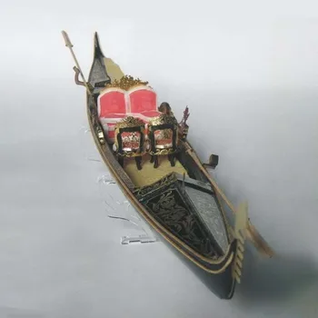 1/20 Lesene Žaluzije Jahte Model Ladje Model Komplet POROKO Gondola Čoln Poroko Ladje Model Darilo za Vgradnjo DIY Ročno izdelan Model Komplet