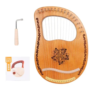 16 Strune Liro Harfo Leseni Mahagoni 16 Ton Niz Glasbeni Instrument, s Tuning Ključa Priročnik za Otroke, Odrasle Začetnike