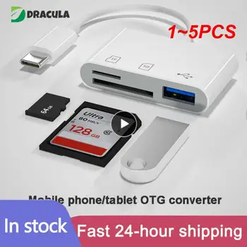 1~5PCS Elough Tip C Adapter TF CF, SD Memory Card Reader USB C Sim Adapter Za Macbook OTG Pisatelj Kompakten