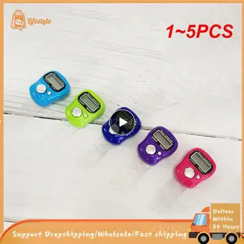 1~5PCS Plastičnih Kompakten Mini Šiv Marker In Vrstico Prst Števec LCD Elektronski Digitalni Tally Števec Naključno za Vsako Knitter