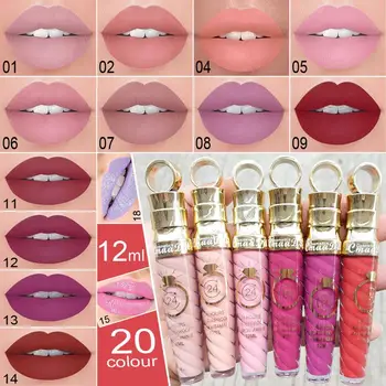 20 Barv Navojni Lip Gloss Nude Barve Mat Ustnice Glaze Moisturizes in Ne Zbledi Enostavno