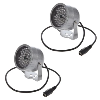 2X 48 Lučke LED IR Ir Nočno Vizijo, Svetlobo, Varnost Lučka Za CCTV Kamere