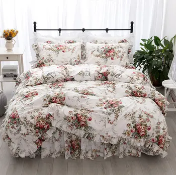 Ameriški državi cvet posteljni set, dvojni polno kraljica kralj elegantno letnik bombaž domačega tekstilnega bedspread vzglavnik odeja pokrov