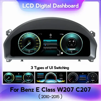 Avto LCD Digitalni Gruče Za Benz C W207 2010-2018 Virtualni Kokpitu Hitrosti Merilnik Vodja Enote Accesorries Avto armaturne plošče Zaslona Glavo