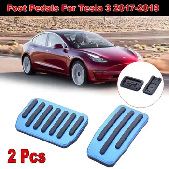 Avto NA naslonu za stopala Plošče za Tesla Model 3 2017-2021 Anti-slip Pospeševalnik Zavore Stopala Pedala Zajema Stopala Ostali Blazine Zamenjava