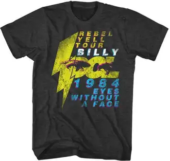 Billy Idol 1984 Rebel Yell Tour Oči Brez Obraza moška T Majica Glasbe Merch