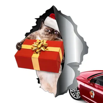 Božič Hladilnik Nalepke Mačka Avtomobilske Nalepke Hladilnik Magneti, Magnetne Nalepke, Smešno Odbijača Magneti Avto Nalepke Magnetne