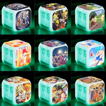 Dragon Ball Z Budilko Goku Sedem Barva Spreminja, Kvadratni Ura 3D Digitalno Natisnjena Ura Otrok, Najstnikov Zbudi Budilka Fant Darilo