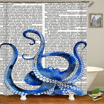 Hobotnica Tuš Zavese Kopel Zavese Nepremočljiva Kopalnica Opremljanje Z Kljuke 3d Tiskanja 180*180 cm Dekoracijo Kopel Zavese