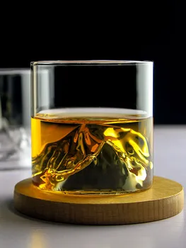 Japonski Slog Majhno Prozorno Stekleno Skodelico Kave Gorskih Kozarec Whisky Toplotno Odporen Čaj Piti Mleko, Sok Pokal Skodelice