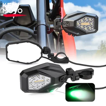 KEMiMOTO UTV LED Luči Strani Ogledala 3 Modeli Združljivi z Polaris RZR Za Can-Am Maverick X3 Za Yamaha Za Kawasaki