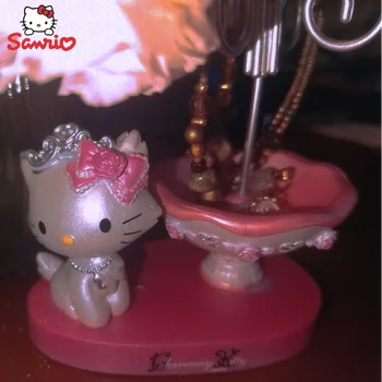 Kawaii Risanka Charmmy Hello Kitty Okvir Evropski Stil Smolo Cvet Nakit Polje Collectiable Dekoracijo Poroke Darila Dom