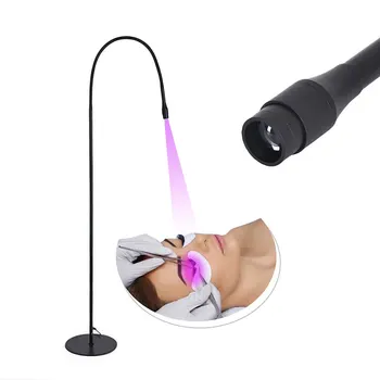 LED UV Vijolično Črto Lepilo za Zdravljenje luči za Izostritev Podaljšanje Trepalnic High Power Silent Pedal Nožno Stikalo Cepljenje Trepalnico Lučka