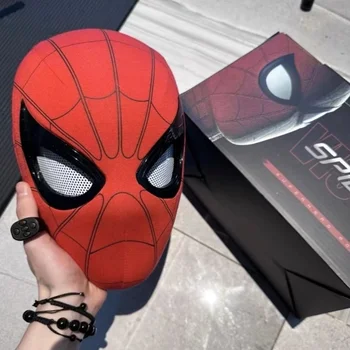 Maskara Spiderman Pokrivala Cosplay Premikanje Oči Elektronski Masko Spider Man 1:1 Daljinski Upravljalnik Elastična Igrače Za Fante, Dekleta Darila