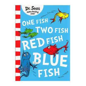 Milu Originalna angleška slikanica, Dr. Seuss Eno Ribe, Dva Rdeča Modra Riba Malčka Otrok