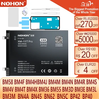 NOHON Za Xiaomi BP47 baterije Redmi K40 K20 K50 Opomba 11 Pro Plus Mi 5S Mix 8 Lite 9 9S 9T Ultra POCO F1, F3 X4 GT BN55 BM3L BM4A