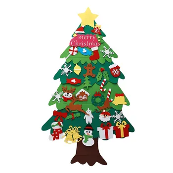 Novo Leto, Darila Otroci DIY Čutiti Božično Drevo Okraski za Božična Darila Za 2023 Novo Leto je Vrata Zid Viseči Okraski