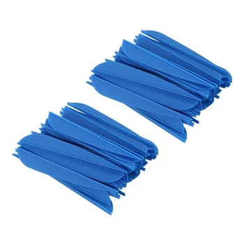 Novo-Puščice Kril 4 Palčni Plastično Pero Fletching Za DIY Lokostrelstvo Puščice 100 Pack(Modra)