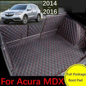 Po meri Usnje Prtljažniku Avtomobila Mat Acura MDX YD3 2014 2015 2016 Nepremočljiva Mat Pladenj Preprogo Blato Avto Dodatki