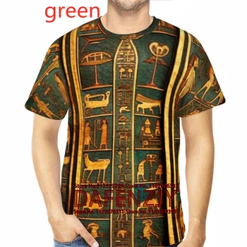 Poletje Moda Starodavne Egiptovske Kulture moška T-shirt Dihanje Nightshirt Smešno 3D Tiskanih Kratek Rokav O Vratu Tee Letnik