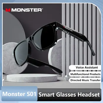 Pošast S01 Pametna Očala, Slušalke Brezžične Bluetooth 5.0 Sončna Očala Šport Na Prostem Slušalke Kliče Glasbe Očala Slušalke