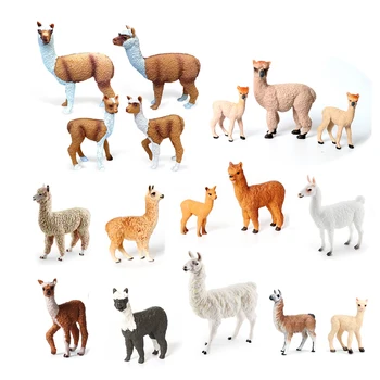 Realno Kmetiji Svetu Alpake Živali Model Številke Lame Igrača Figur Živalskem Vrtu Izobraževanje Zbiranje Doma Dekor Playset Otroci Darila