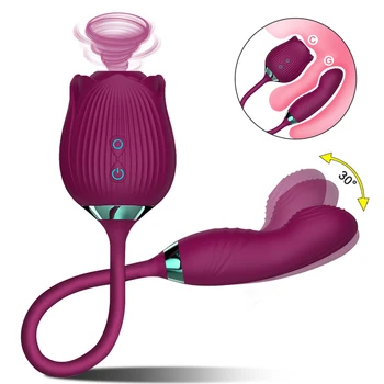 Rose Sesanju Vibrator za G Spot z vibriranjem Klitoris Bedak Nastavek Blowjob Stimulacijo Ščegetavčka Ženski Prst Premikajte Sex Igrače za Ženske