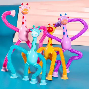 Sesalni Zložljive Žirafa Spremenljivo Obliko Pop-up Stiskanje Cev Stiskanje Igrače za Otroke Anksioznost Igrače Igrače Tlaka