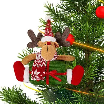 Snjegović Božič Okraski Klasičnih Srčkan Snežaka, Santa Claus Elk Božič Obesek Božično Dekoracijo Doma Dekor za Plašč