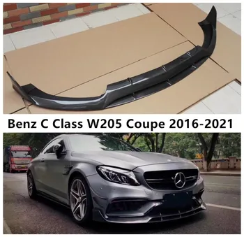 Sprednji odbijač Za Ustnice ZA Mercedes-Benz C Razred W205 AMG Coupe 2Door 2015-2021 Spojler Razdelilniki Pokrov Pravi Ogljikovih Vlaken
