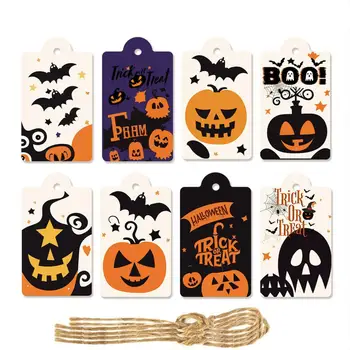 Trajno Kartonske Etikete Diy Halloween Okraski Trajne Halloween Darilo, Zavijanje Oznake Obrti Oznake za Stranka Dekor za Diy