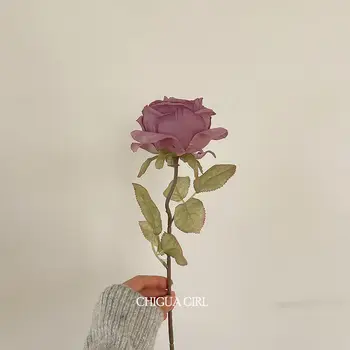 Umetno Cvetje Peony Tea Rose Jeseni Svile Ponaredek Cvetje za DIY Dnevni Sobi Doma Vrt Poročna Dekoracija ponaredek cvetje