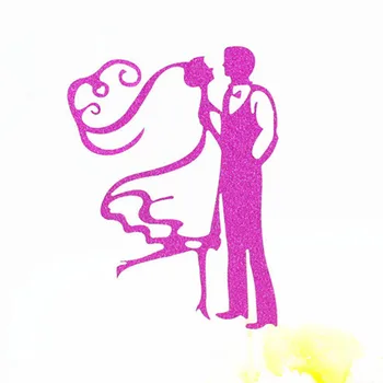 Ustvarjalne Mr & Mrs Ljubezen Poročna Torta Zastavo Pokrivalo Multi Barve Nevesta Torto Zastave Za Obletnico Poroke Stranka Torto Peko Dekor
