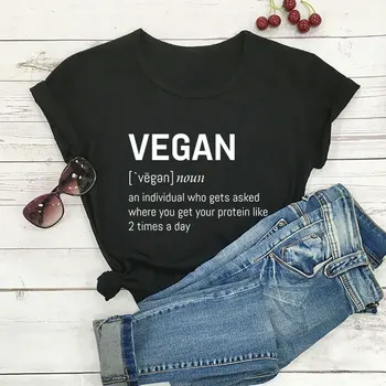 Veganska Majica Nov Prihod Vegetarijanska Shirt 100%Bombaž Tshirt Ženske Unisex Smešno Poletje Priložnostne Kratek Rokav Top Eko Življenje Tee