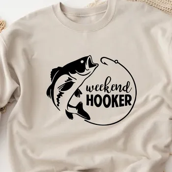 Vikend Hooker Znoj Majica Prvič Fisher Ribolov Izlet Pulover Smešno Ribič Šale Avanturo Skupnosti Obleko