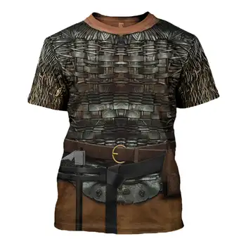 Viking Grafični Moške Majice Za Moške Oblačila Vrhnja 3D Tiskanja Poletje Vrhovi Kratek Rokav Moda Priložnostne Tee Srajce Ulice