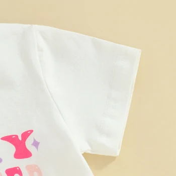 Wankitoi Velika Sestra Sestra Ujemanje Obleko Baby Dekle Črke Natisni T-shirt Barva Hlače Malčka Poletne Obleke